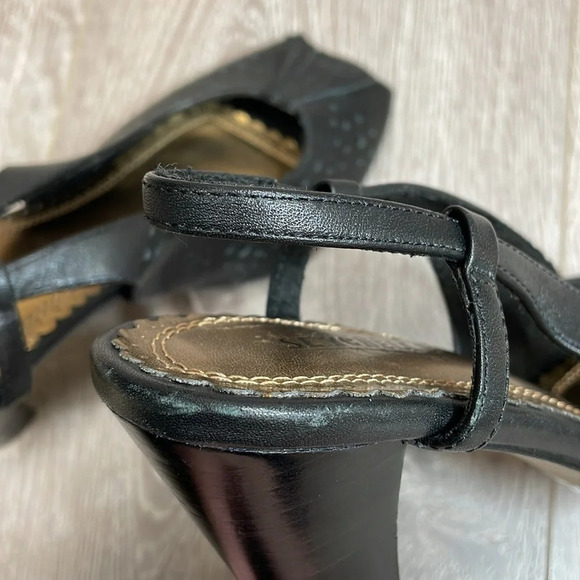 NWOT Seychelles Black Leather Slingback Pumps Heels 7.5 - Picture 16 of 16